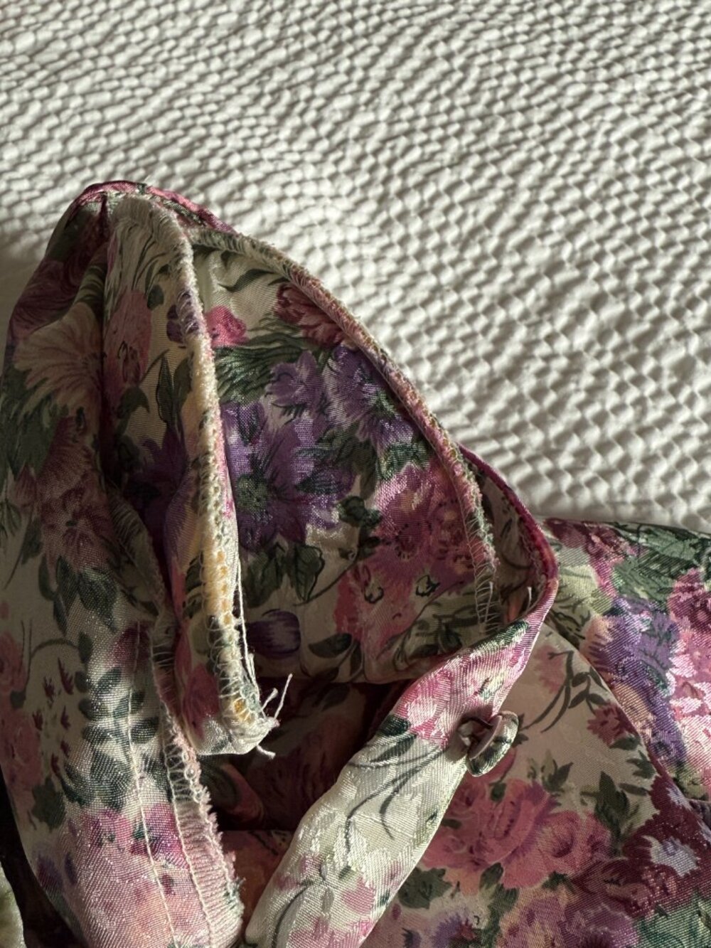 PRICE FIRM Vintage Floral Dress 80s Pellini Pastel Elastic Peplum Dress M/L - Picture 10 of 11